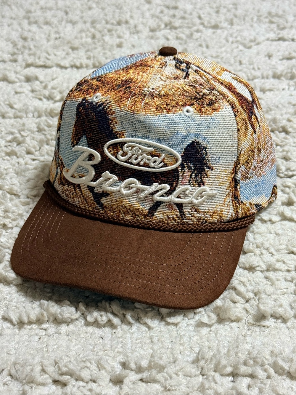 New Unisex Ford Licensed Bronco Tapestry Horse Snapback Hat